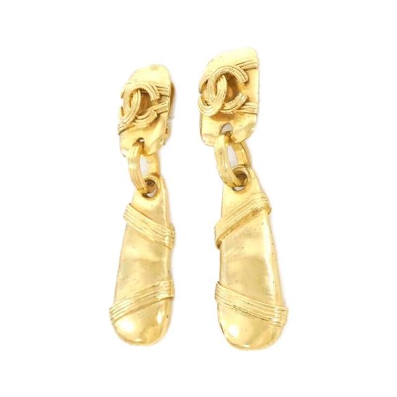 CHANEL CC Logo Crystal Drop Earrings - Picture 2 of 3